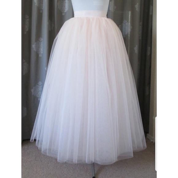 Blush Tulle Skirt, 2-Piece Wedding Dress - Picture 2 of 6
